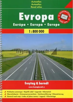 Autoatlas: Evropa 1:800 000 - Freytag & Berndt (2018, kroužková vazba)