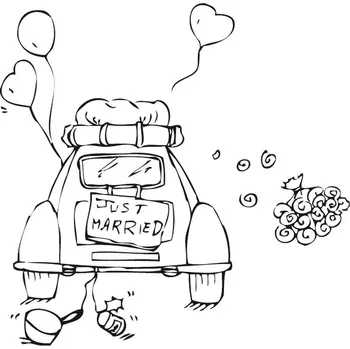 Dětské razítko Aladine Dřevěné razítko F vatební cesta s kyticí