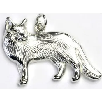 Přívěsek Stříbrný přívěsek, liška, přívěsek ze stříbra, stříbro, P 417
