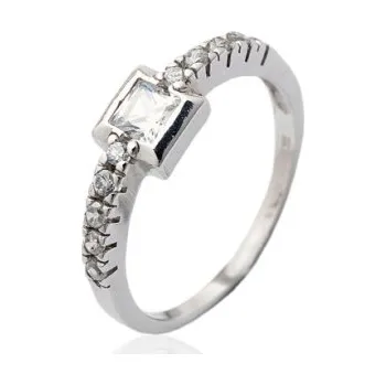 Prsten Stříbrný prsten se zirkony bílé barvy-VR 209