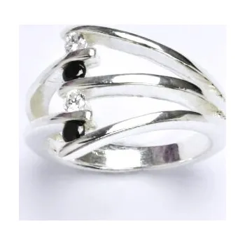 Prsten Stříbrný prsten s čirými zirkony,prsten ze stříbra,váha 5,00 g