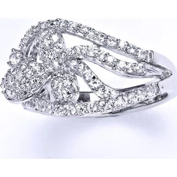 Prsten Stříbrný prsten s čirými zirkony,prsten ze stříbra,váha 6,96 g