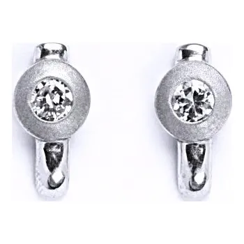 Náušnice Stříbrné náušnice na šroubek s čirým zirkonem NŠ 1153