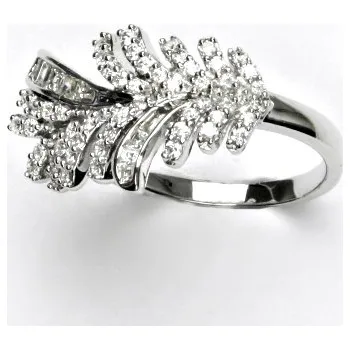 Prsten Stříbrný prsten, čiré zirkony, prstýnek ze stříbra, vel. 60