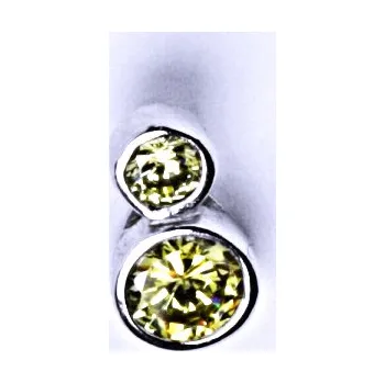 Přívěsek Stříbrný přívěšek se žlutým syntetickým zirkonem, šperky VP130