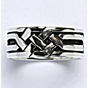 Prsten Stříbrný prsten s patinou, prsten ze stříbra,váha 8,80 g