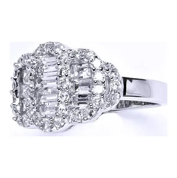 Prsten Stříbrný prsten s čirými zirkony,prsten ze stříbra,váha 5,57 g