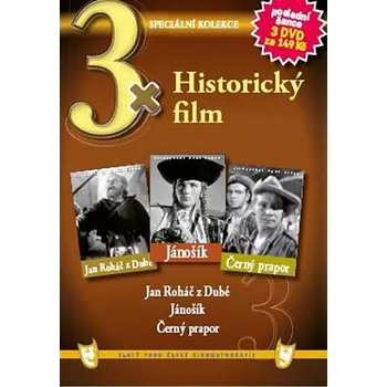 DVD film DVD Historický film: Jan Roháč z Dubé + Jánošík + Černý prapor