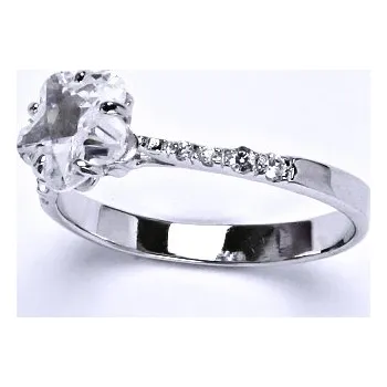 Prsten Stříbrný prsten, prsten ze stříbra, syntetický zirkon, kytka, kytička, váha 2,52 g, vel.60