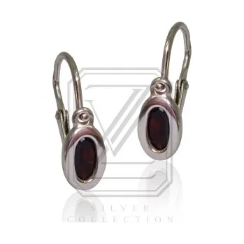 Náušnice Dětské náušnice, stříbrné s granáty - VE 244