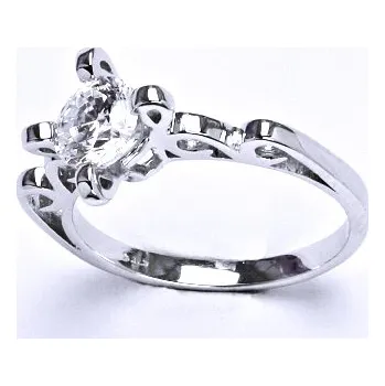 Prsten Stříbrný prsten, prsten ze stříbra, syntetický zirkon, váha 3,04 g, vel.52