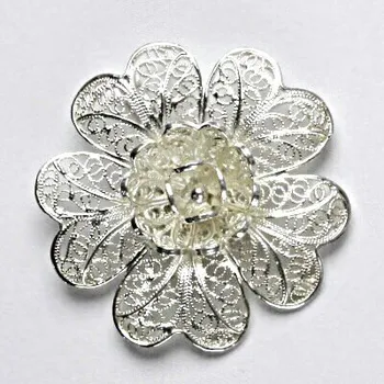 Přívěsek Stříbrný přívěsek, přívěsek ze stříbra, kytička, 4,95 g