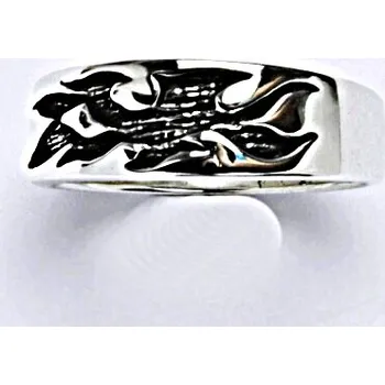 Prsten Stříbrný prsten s patinou, prsten ze stříbra,váha 6,77 g