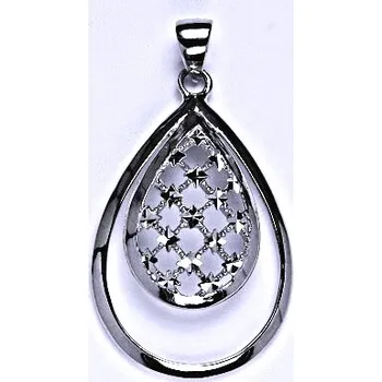 Přívěsek Stříbrný přívěsek, přívěsek ze stříbra,slza, váha 4,38 g