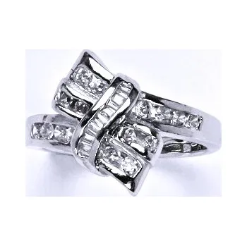 Prsten Stříbrný prsten s čirými zirkony,prsten ze stříbra,váha 4,15 g