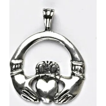 Přívěsek Stříbrný přívěsek, přívěsek ze stříbra, srdce Claddagh