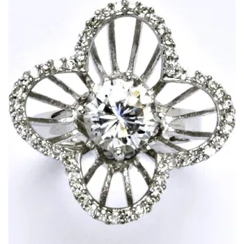 Prsten Stříbrný prsten s čirými zirkony,prsten ze stříbra,váha 6,30 g