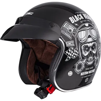 Helma na motorku W-Tec V541 Black Heart černá lesk