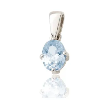 Přívěsek Stříbrný přívěsek se zirkonem světle modré barvy-VP116