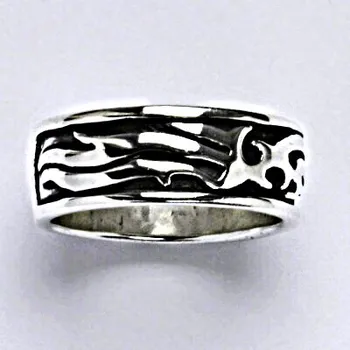 Prsten Stříbrný prsten s patinou, prsten ze stříbra,váha 7,87 g