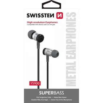 Sluchátka Swissten Earbuds Superbass YS900
