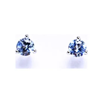 Náušnice Stříbrné naušnice se zirkonem na šroubek, náušnice ze stříbra VE 11