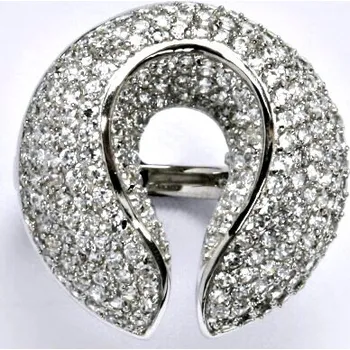 Prsten Stříbrný prsten s čirými zirkony,prsten ze stříbra,váha 8,94 g