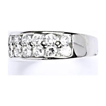 Prsten Stříbrný prsten s čírými zirkony,prsten ze stříbra, 6,93 g