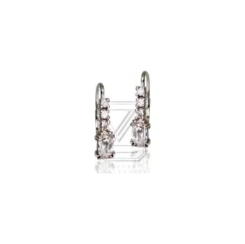 Náušnice Stříbrné náušnice, crystal, VE 15