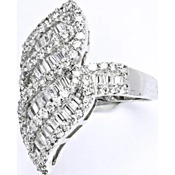 Prsten Stříbrný prsten s čírými zirkony,prsten ze stříbra, 8,10 g vel. 52