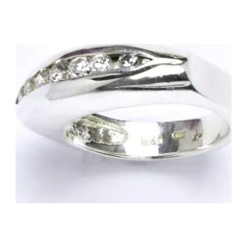Prsten Stříbrný prsten s čirými zirkony,prsten ze stříbra,váha 5,01 g