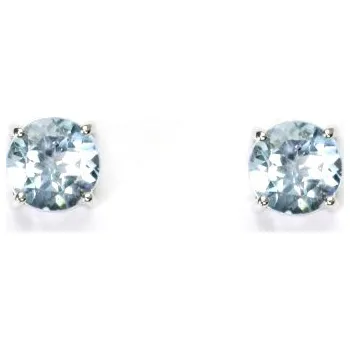 Náušnice Stříbrné náušnice, přírodní topaz sky, náušnice s topazem, NŠ 1252