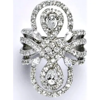 Prsten Stříbrný prsten s čirými zirkony,prsten ze stříbra,váha 9,01 g