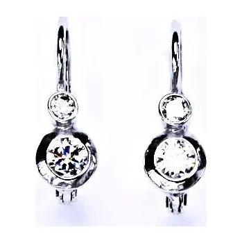 Náušnice Stříbrné náušnice na patent (bílé zirkony)000721501801 VE 72 BZ