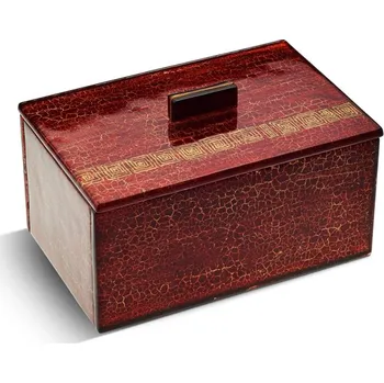 Dóza na potraviny Skleněná dóza rubínová se zlatými spirálami