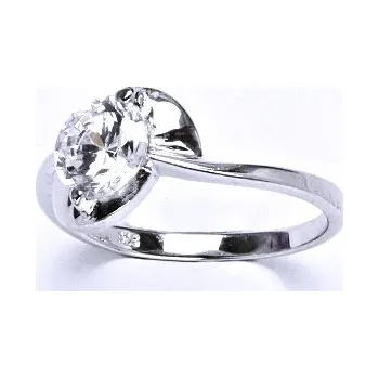 Prsten Stříbrný prsten, prstýnek ze stříbra, syntetický zirkon, váha 2,66 g, vel.56
