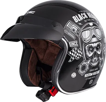 Helma na motorku W-Tec V541 Black Heart černá lesk