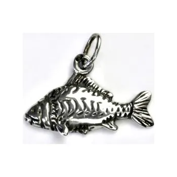 Přívěsek Stříbrný přívěsek s patinou, kapřík, přívěsek ze stříbra, kapr, P 430
