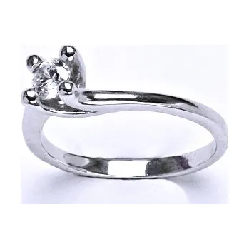 Prsten Stříbrný prsten, prsten ze stříbra, syntetický zirkon, váha 2,75 g, vel.55