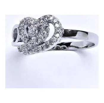 Prsten Stříbrný prsten s čirými zirkony,prsten ze stříbra,váha 2,71 g