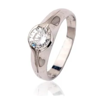 Prsten Stříbrný prsten se zirkonem bílé barvy-VR76