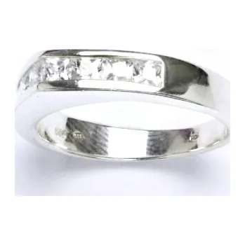 Prsten Stříbrný prsten s čirými zirkony,prsten ze stříbra,váha 4,84 g