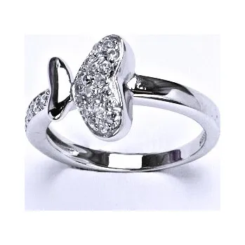 Prsten Stříbrný prsten, prsten ze stříbra, syntetický zirkon, váha 2,92 g, vel.51