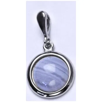 Přívěsek Stříbrný přívěsek, přírodní chalcedon, přívěsek ze stříbra P 1452