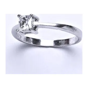 Prsten Stříbrný prsten s čirým zirkonem,prstýnek ze stříbra,váha 1,76 g