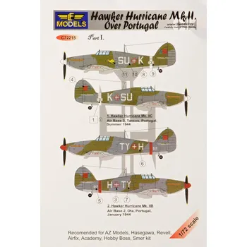 Plastikový model 1/72 Decals H.Hurricane Mk.II over Portugal Pt.I