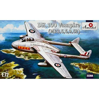 Plastikový model 1/72 D.H. 100 Vampire (Mk.3, 5, 6, 9, 52)