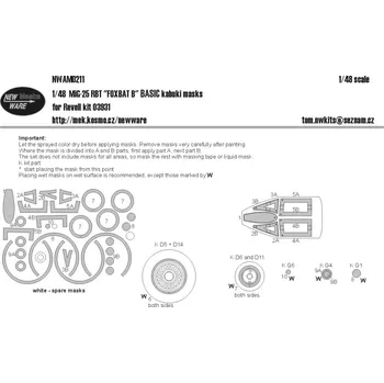 Plastikový model 1/48 Mask MiG-25 RBT Foxbat B BASIC (REV)