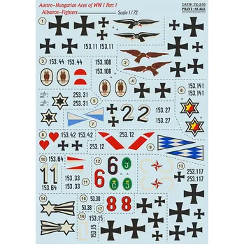 Plastikový model 1/72 Austro-Hungarian Aces WWI Pt. 1 (wet decals)