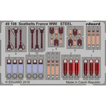 Plastikový model SET 1/48 Seatbelts France WWI STEEL